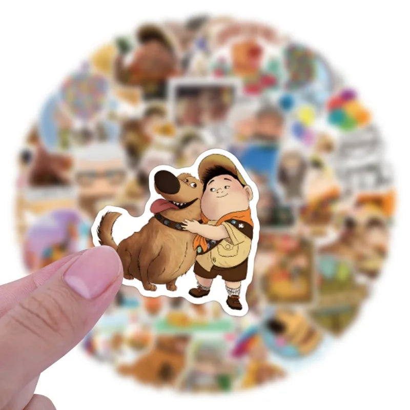 Pack de 54 Pegatinas de "Up: Una Aventura de Altura" – Calcomanías Impermeables de Disney Pixar